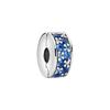Blue Glittering Elegant Clip for Women, Silver 791817NSBMX