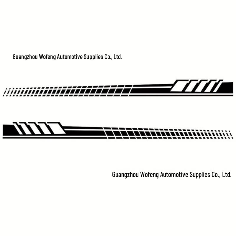 In-Stock Racing Stripe Car Body Side Skirt Vinyl Decal (D318)