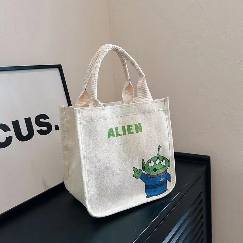 Women's Small Canvas Tote: Japanese & Korean Style Lunch & Handbag for Work or School