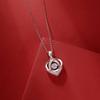 Bague Ringen S925 Silver Inlaid with 0.5ct Monmulberry Heart Pendant In the Heart of Your New Clavicular Chain