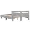 Vidaxl Rama Łóżka Z Wezgłowiem, Szarość Betonu, 140X190 Cm