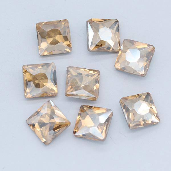 Multi-Colored Square Crystal Glass Gems – Decorative Artificial Stones for Clothing, Shoes, and Packaging