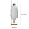 Halloween Adjustable Ghost Decorations Thicken Lighted Swing Pendant Battery Powered Cute White Ghost Swing for Home Decor