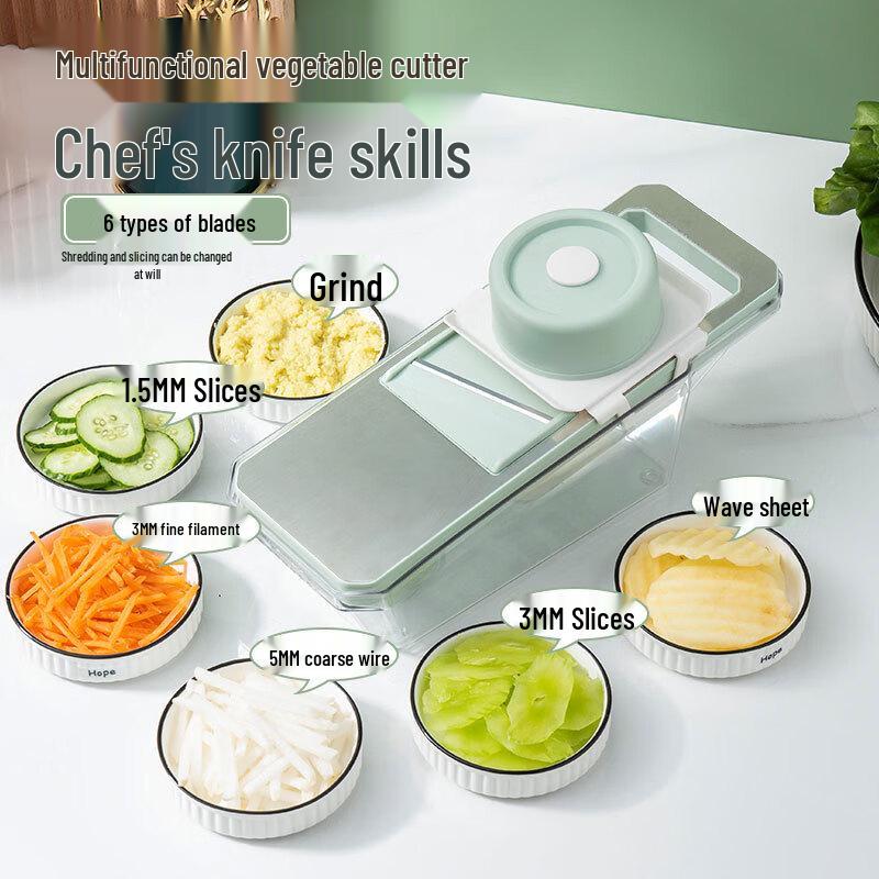 Multifunktioneller Gemüsehacker mit Abtropfkorb