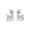 Süße und zarte Hirsch-Ohrstecker, Weihnachts-Mode-Feiertags-Ohrringe, einfache und niedliche Ohrringe.