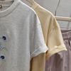Women's Korean 3D Embroidered Cotton T-Shirt - Summer 2025 Loose Fit