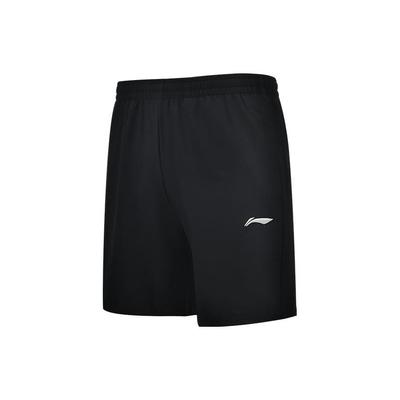 Série Tênis de Mesa Li Ning Shorts Casuais Macios de Secagem Rápida Antibacterianos Masculinos Preto AKSS437-1