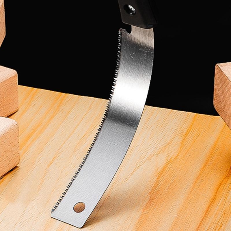 Double Sided 310mm Carpentry Handsaw With Ergonomic Wooden Handle High Durability SK5 Blade For Professional Woodworkers