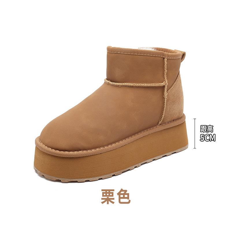 0CM thick-soled snow boots women's 0000 winter new velvet thickened fur integrated versatile warm Northeast cotton