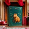2025 Capybara Christmas Advent Calendar, 24 Days Christmas Countdown Capybara Pendant, 2D Acrylic Flat Pendants, Christmas Gifts