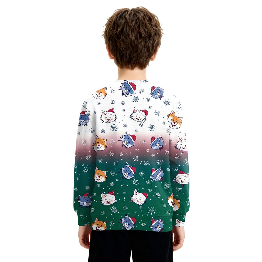 Vánoční mikina Chlapci Dívky Ošklivá Vánoční košile Crewneck Batole Dlouhý rukáv Pulovr Outfit Topy