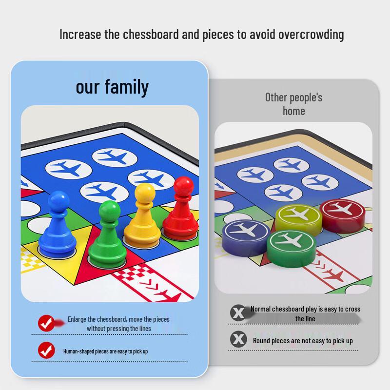 Portable Magnetic Ludo Chessboard Game Set