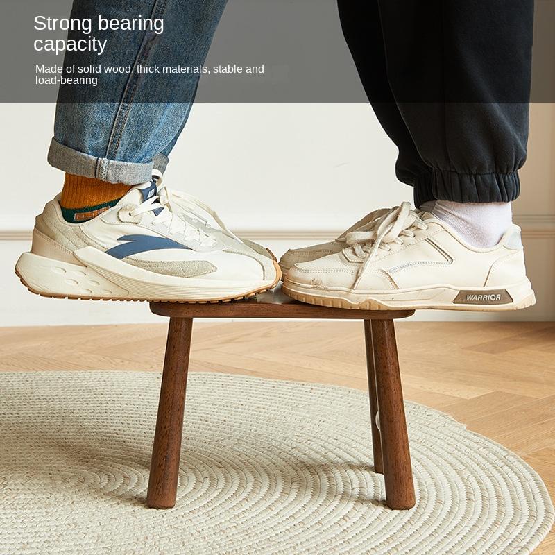 Creative Small Bench Wooden Stool Morden Low Shoe Stool Home Children's Solid Wood Square Stool Living Room Chair Furniture