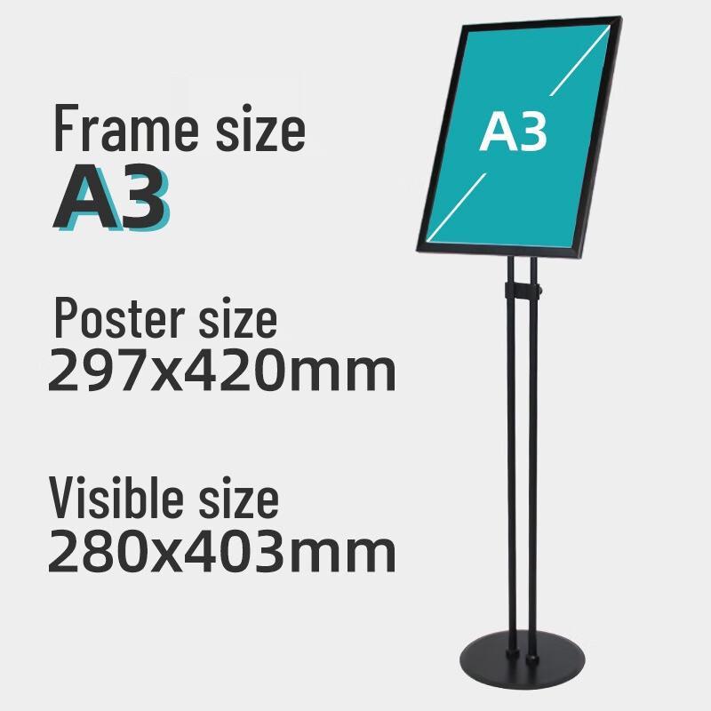 Lilang Double-Pole A3 Aluminum Floor Display Stand