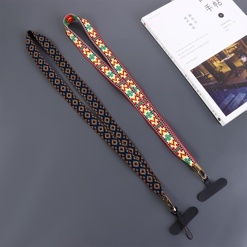 Stickerei Handy-Lanyard Ethnischer Stil Handy-Riemen Handyhüllen Mobiltelefon-Kette Zum Umhängen