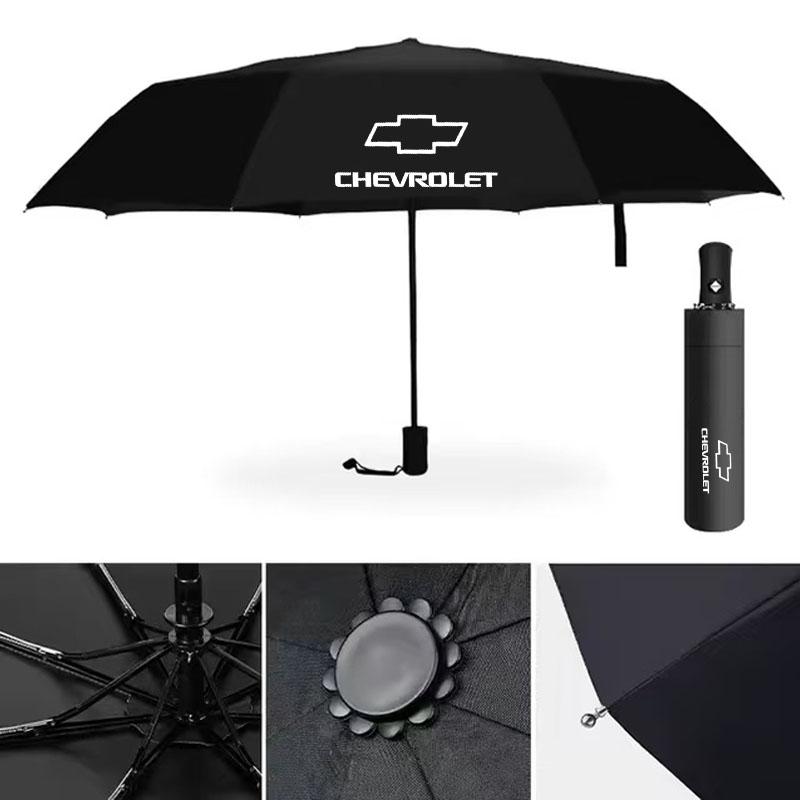 AABHL1 Car Automatic Umbrella Portable Folding Auto Logo Accessorie For Chevrolet Spark Captiva Cruze Tracker Epica Optra SS Z71 Groove
