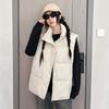 Cotton Vest Stand-up Collar Women's Vest Autumn and Winter New Loose Versatile Vest Outer Vest Women's Coat Tide