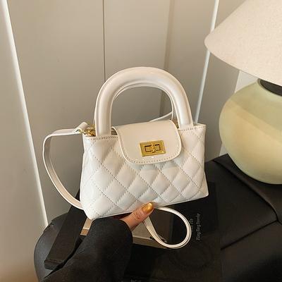 Nová módní jednobarevná diamantová středověká taška s rukojetí přenosná ramenní crossbody trendy dámská taška