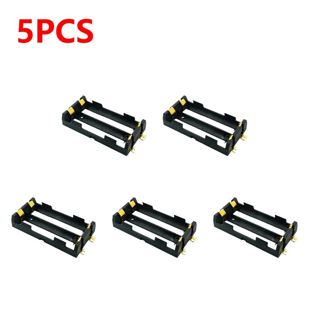 1-10pcs 18650 SMT Battery Holder 18650 SMD Battery Box With Bronze Pins Rechargeable Battery Holder Clip Storage Case Power Bank