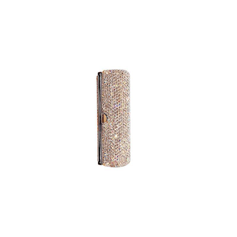 Elegant Mini Diamond-Inlaid Lipstick Box with Mirror