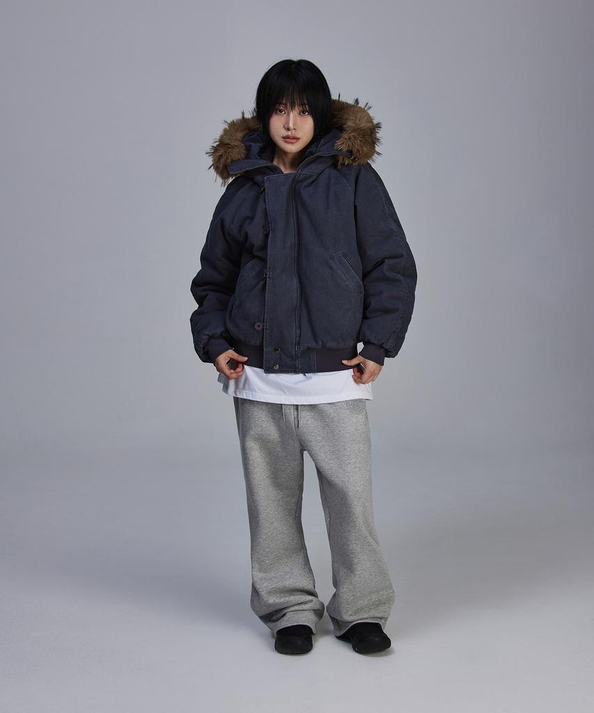 SCALLYWAG Flare Baggy Fleece-Lined Training Pants [Gray]