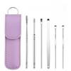 Wholesale 6Pcs Effective  Earwax Cleaning Tool with Spiral Earpick and Ear Curette   Ear Care Tool for Daily Use  ear pick1 set