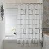 Modern Bath Curtains Plaid Shower Curtains Waterproof PEVA For Bathroom Bathtub Large Wide Bathing Cover Hooks Rideau De Bain