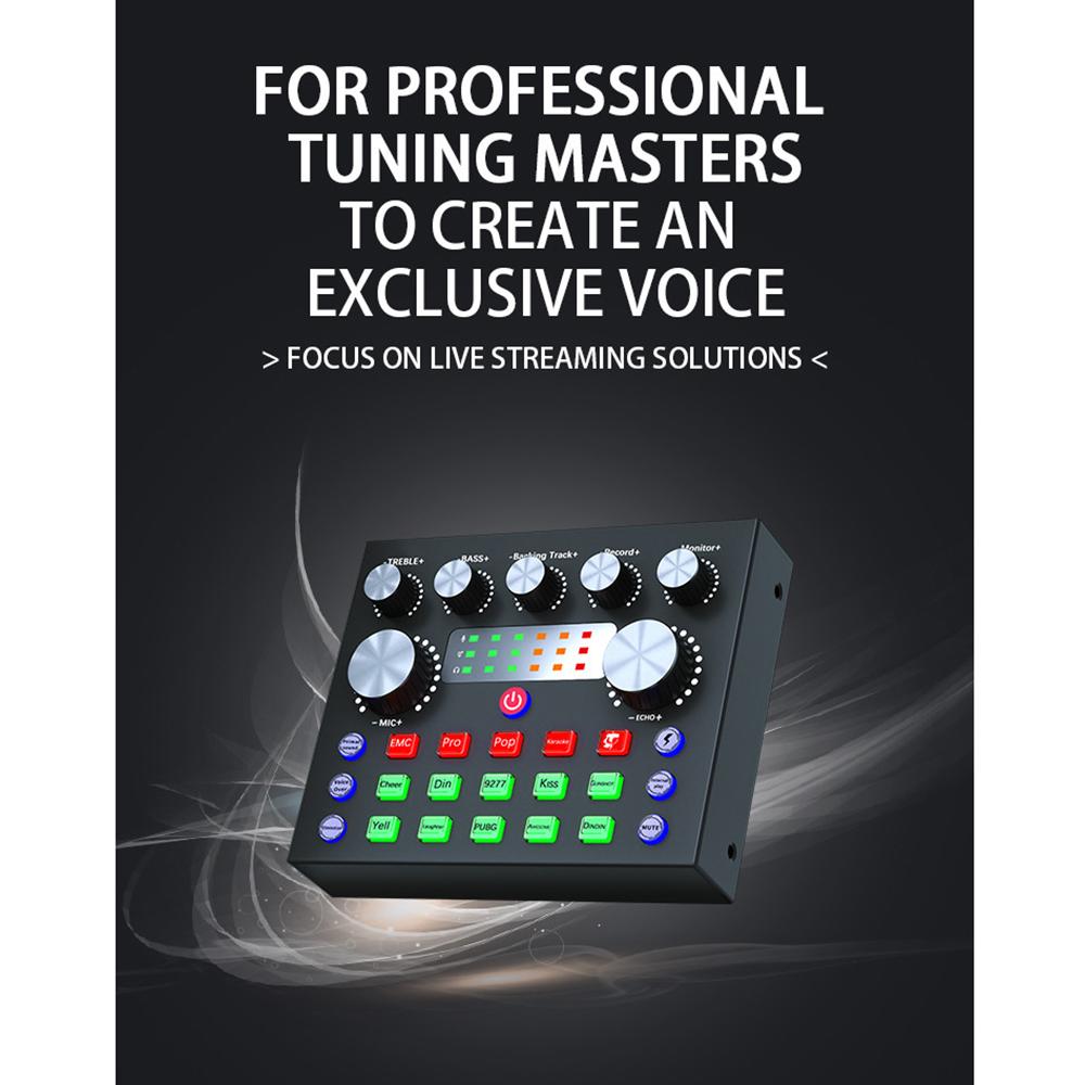 Mini Bluetooth Audio Music Mixer Sound Card Set Mixing Console Amplifier Studio