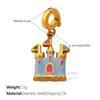 Fashion summer seaside wind DIY castle mushroom multi-element bikini buckle pendant cute enamel accessories