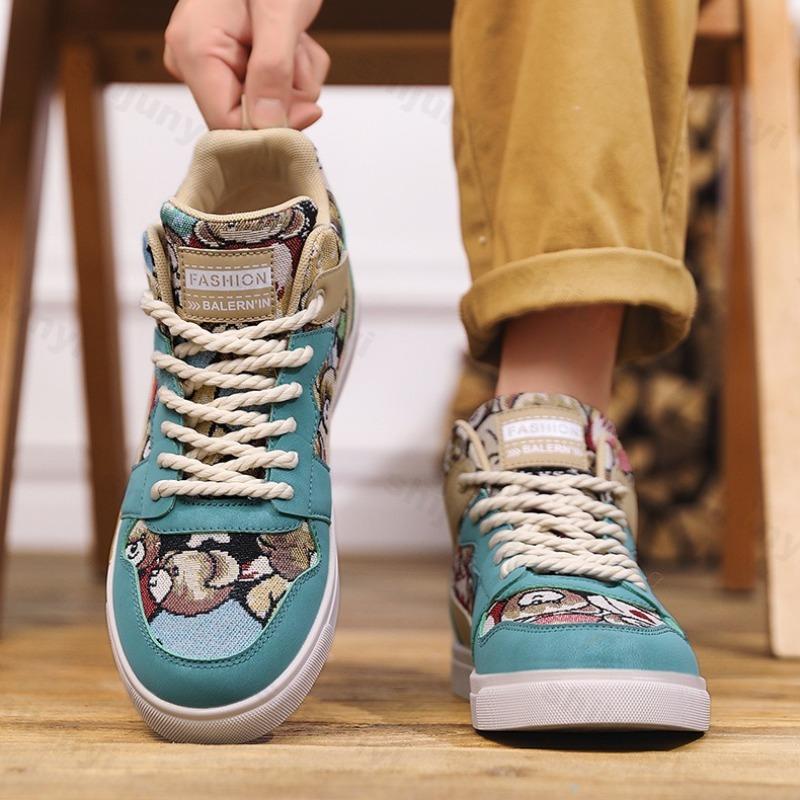 Fashion High Top Men's Casual Sport Shoes Spring 2025 New Comfortable Versatile Niche Design Comfortable Fashion Trend Non slip Sneakers