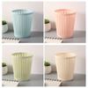 Desktop Mini Trash Can Rattan Pattern Design Hollow Waste Bin Trash Container For Cars Homes Offices