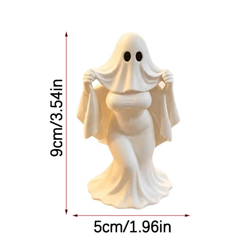 3D Printed Specter Figurine Ornament for Halloween Tabletop Displays, 3D Printed Sculpted Statue for Shelf Decoration