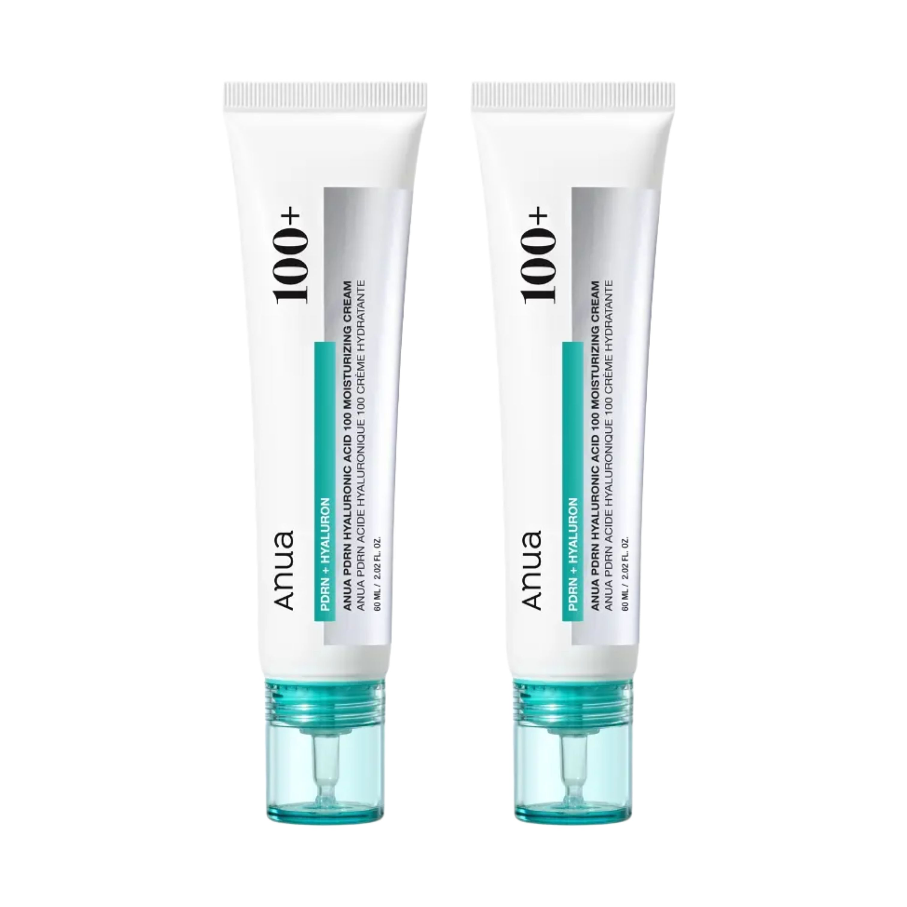 Anua PDRN Hyaluronic Acid 100 Moisture Cream 60ml × 2