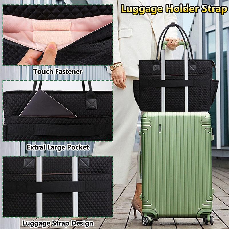 Multi Functional Teacher Handbag Large Capacity Portable Laptop Document Storage Bag Multi Purpose Durable Shoulder Bag
