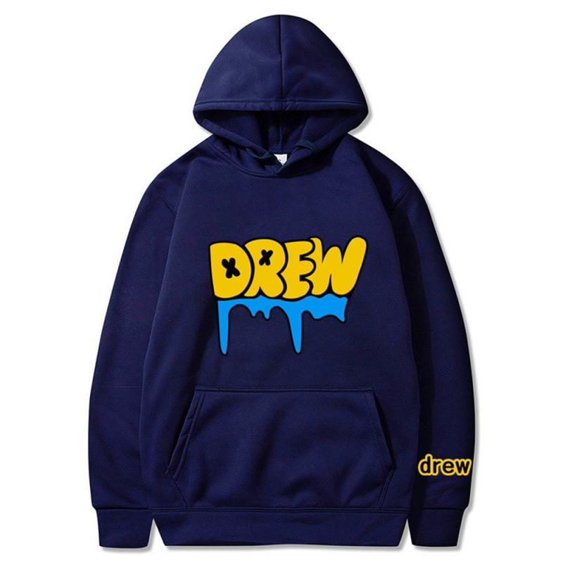 3D Drew House Drip Logo Printed Hoodies Fashionable Casual Sports Long Sleeved Men's and Women's Unisex Hooded Sweatshirts