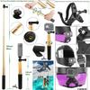 Gurmoir Kit Accessoires Gopro/Osmo/Insta360: Guidon Vélo, Sangle Casque, Selfie Stick