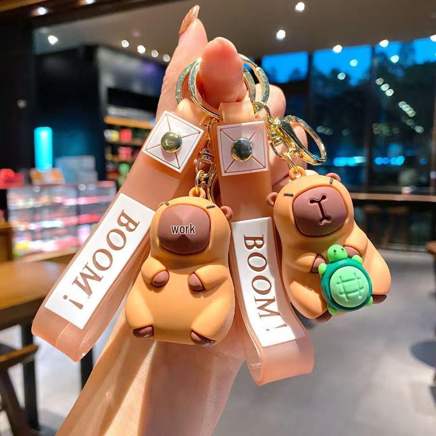 Capybara Cartoon Keychain - Cute Anime Doll for Students, Best Friend Birthday Gift, Small Pendant