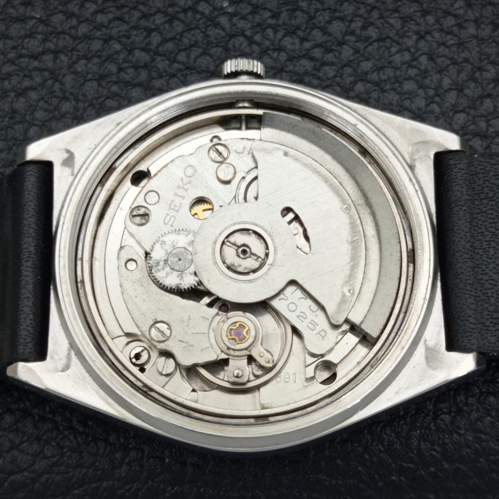 USED VINTAGE SEIKO 5 AUTOMATIC 7025A JAPAN MENS BLACK COLOR DIAL WATCH A434210-2 R120-a434210