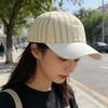 Spring and Summer Couple Hat Female Contrasting Stripes Letter Embroidery Baseball Cap Casual Versatile Visor Cap Cap