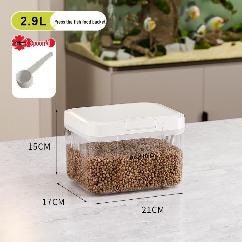 Moisture-Proof Turtle Feed Storage Canister for Fish Food Moisture-proof Sealed