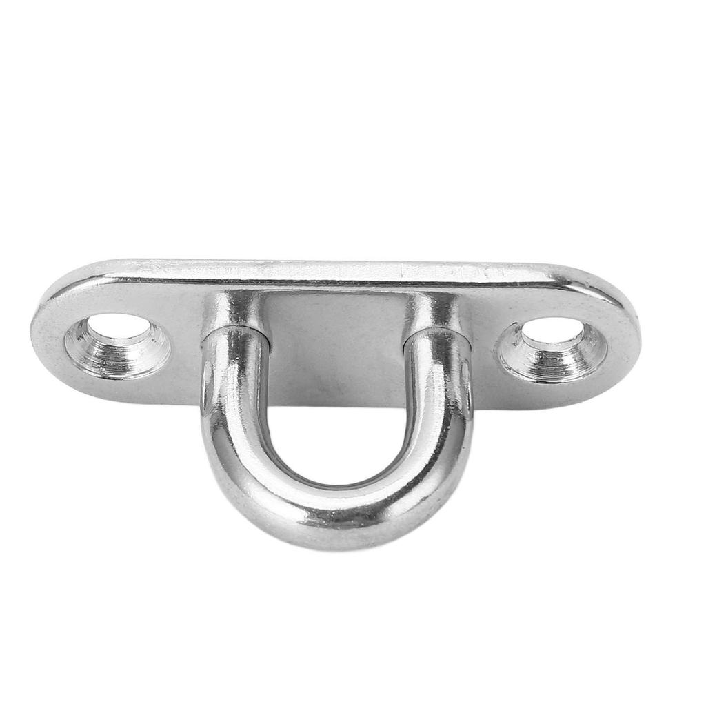 4Pcs Staple Ring Hook Stainless Steel Rugged 800LB High Strength Pad Eye Plate U Hook For Marine Yacht RV 45x15mm/1.8x0.6in