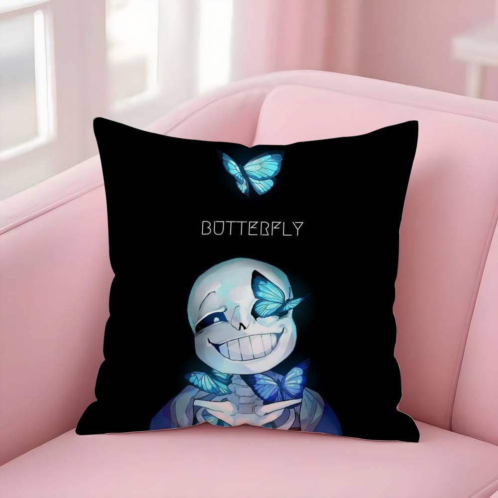 Game U-Undertale Pillow Case Sofa Short Plush Double-sided HD Printing Room Home Office Gift Cushion Cover