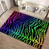 Rainbow Zebra Stripe Pattern Carpet - Vibrant Modern Home Decor Suitable for Use As an Anti-slip for Living Room Bedroom Sofas