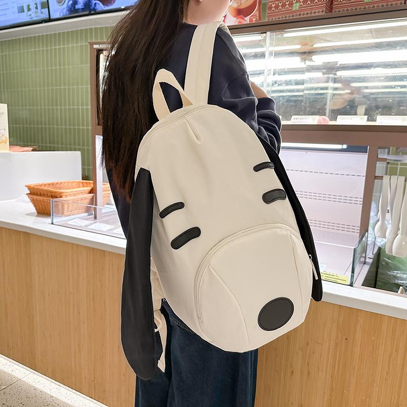 Schoolbag cute puppy backpack 1011 spring new student schoolbag large capacity casual versatile travel commuter backpack