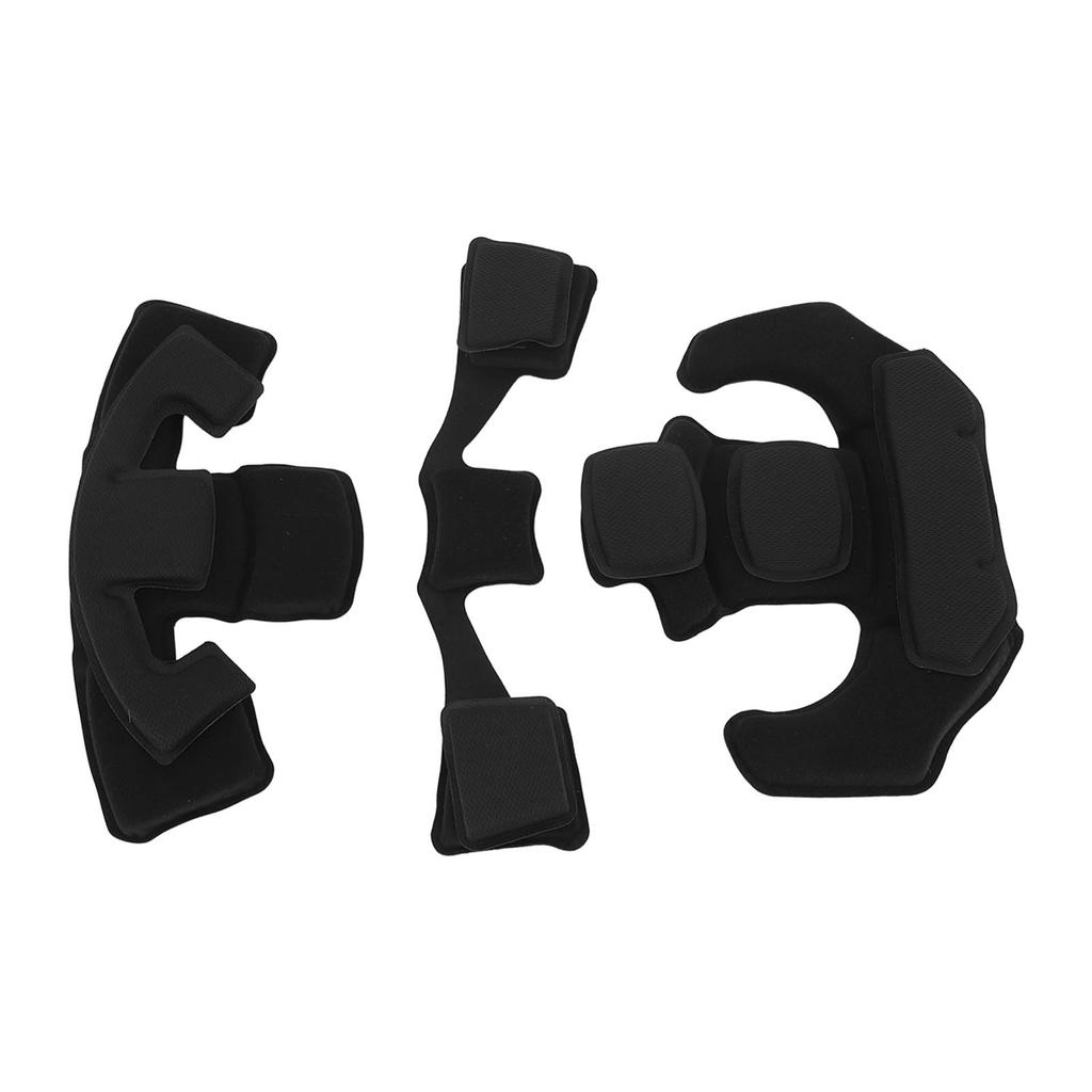 3PCS Memory Foam Pad Protective Sponge Lining Helmet Padding Kit for Universal Motorcycle Scooter Bike Cycling Helmet Black