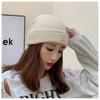 Winter Knitted Hat for Women Warm Pullover Hat P Shaped Bag Head Trendy Face Small Korean Version Wool Hat Men