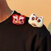 Lucky Lion Dance Brooch Dancing Lion Chinese Style Pin Kawaii Spring Festival Pin  Unisex
