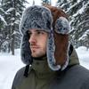 Winter Men's Lei Feng Hat Suede Thickened Imitation Rabbit Hair Ear Protector Hat Outdoor Northeast Cold Windproof Warm Cotton Hat