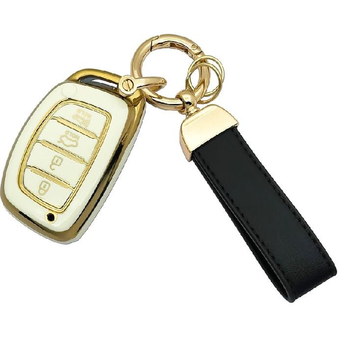 TPU Key Fob Cover Case Fit For 2018 2017 2016 2015 2014 2013 Hyundai Sonata Tucson Elantra Keyless Entry Key Fob