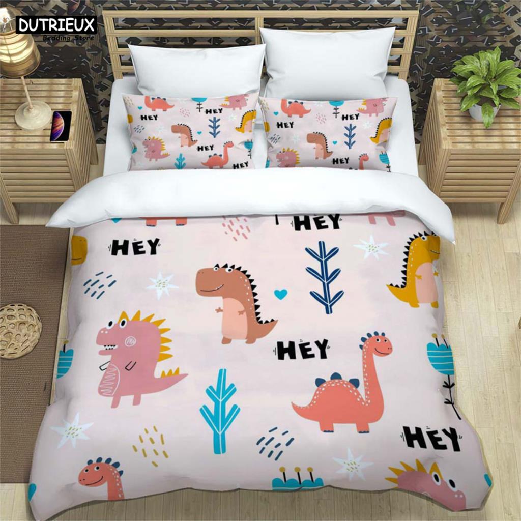 Comforter Cute Dinosaur Ed With Printed Bedding Queen Bedding Set Cute Style Bedding Set Luxury For Children Bedding Set